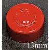 13mm Aluminum Center Tear Vial Seals, Red, Bag of 1,000