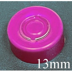 13mm Aluminum Center Tear Vial Seals, Magenta Wine Color, Bag of 1,000