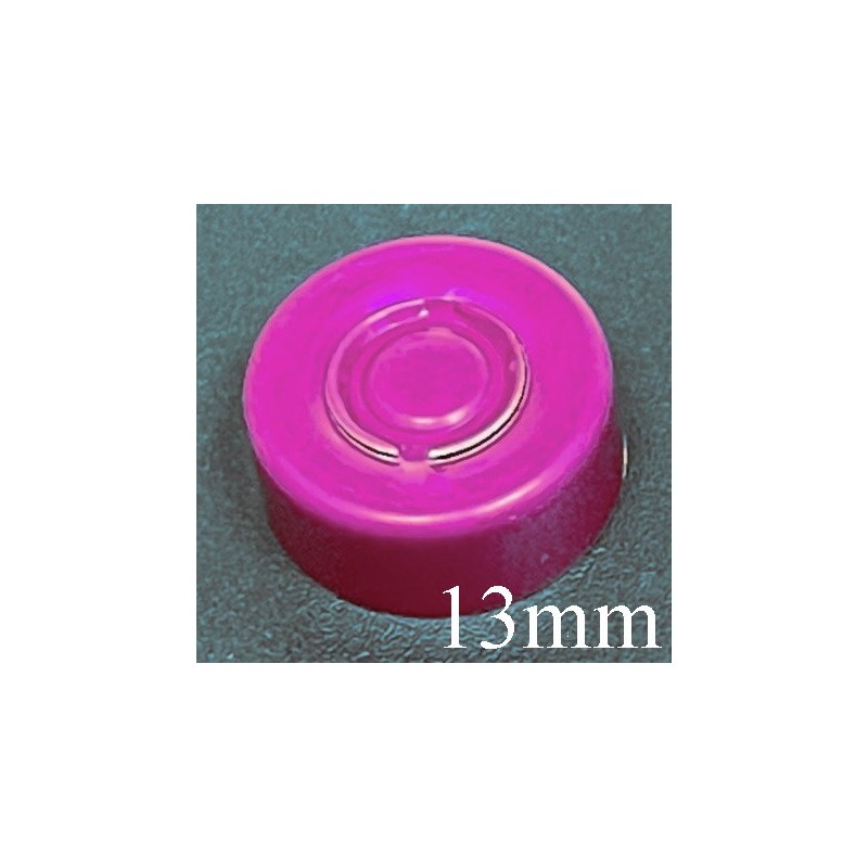 13mm Aluminum Center Tear Vial Seals, Magenta Wine Color, Bag of 1,000