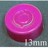 13mm Aluminum Center Tear Vial Seals, Magenta Wine Color, Bag of 1,000