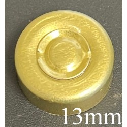 13mm Aluminum Center Tear Vial Seals, Gold Color, Bag of 1,000