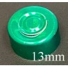 13mm Aluminum Center Tear Vial Seals, Green Color, Bag of 1,000