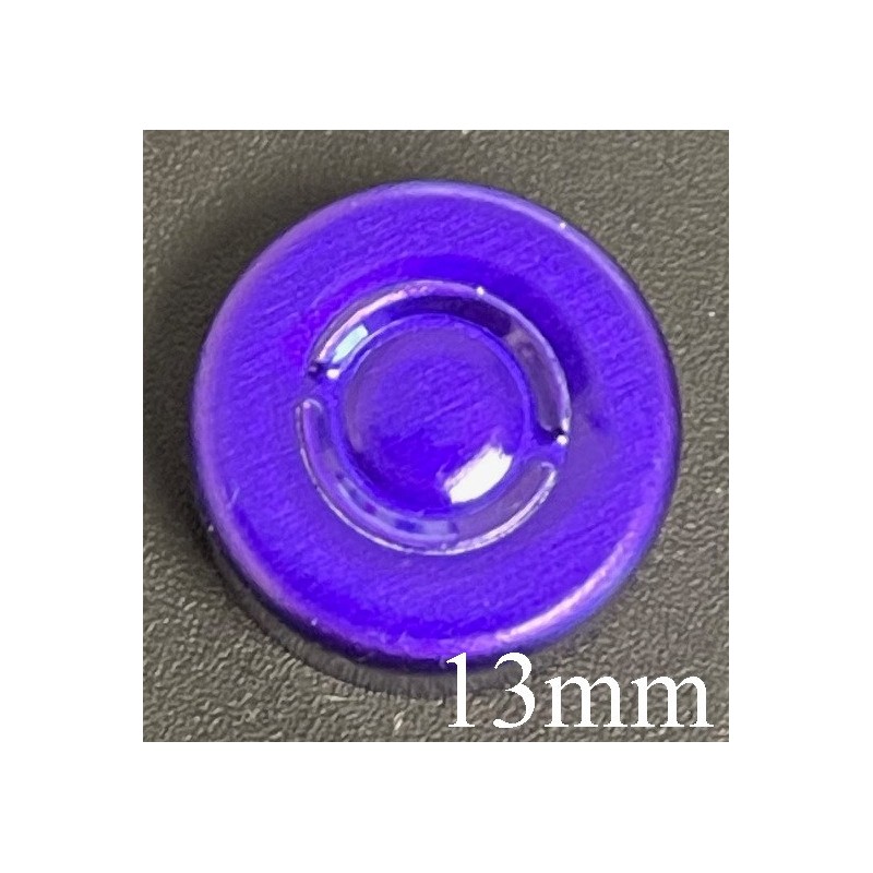 13mm Aluminum Center Tear Vial Seals, Purple Color, Bag of 1,000