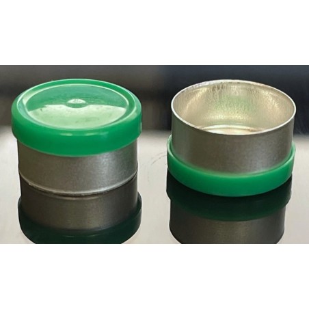 West 13mm Smooth Gloss Flip Cap Vial Seals, Green, Bag of 1,000