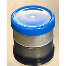 West 13mm Smooth Gloss Flip Cap Vial Seals, Royal Blue, Bag of 1,000