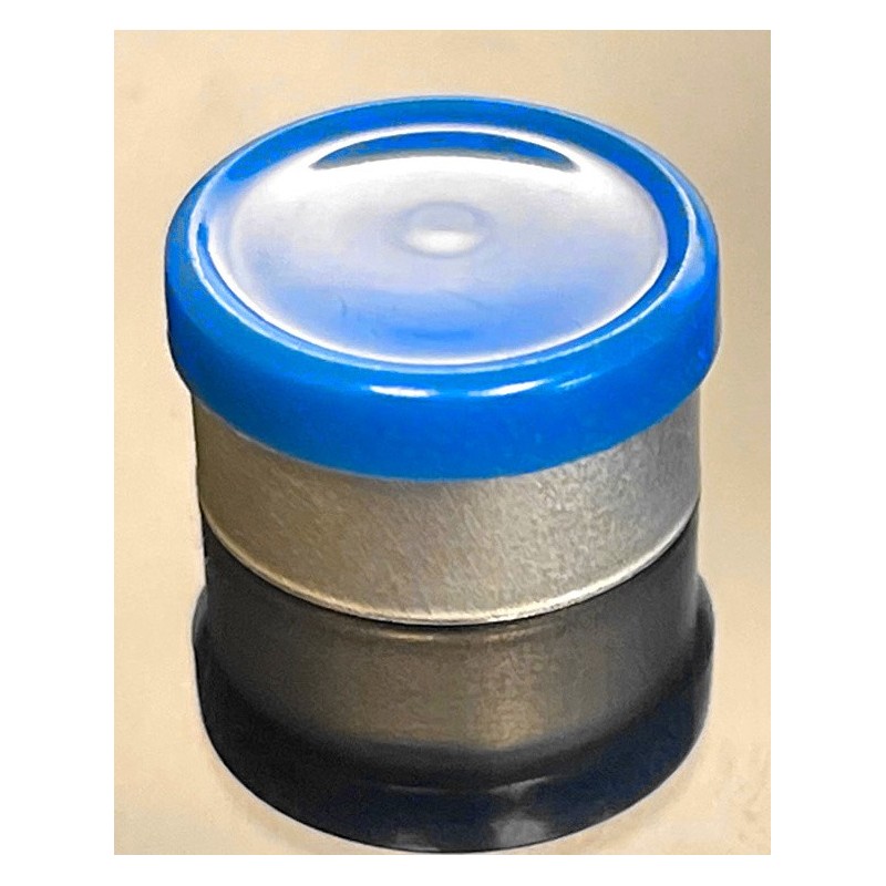 West 13mm Smooth Gloss Flip Cap Vial Seals, Royal Blue, Bag of 1,000