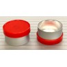 Red Generic 13mm Long Skirt Flip Cap Vial Seals, Bag of 1,000