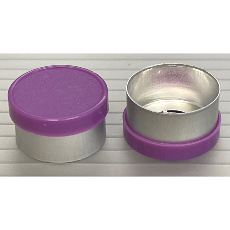 Purple Generic 13mm Long Skirt Flip Cap Vial Seals, Bag of 1,000