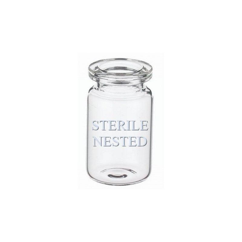 ISO 6R Clear Open Sterile Nested Vials, USP Type 1, Tray of 96