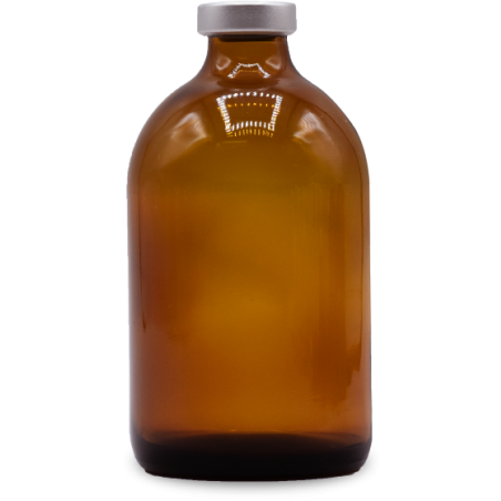 ALK 100mL Amber Sterile Serum Vials, Silver Seals, Pack of 25