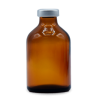 ALK 50mL Amber Sterile Serum Vials, Silver Seals, Pack of 25