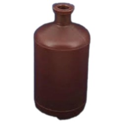 500mL Amber HDPE Plastic Serum Bottles, Case of 140