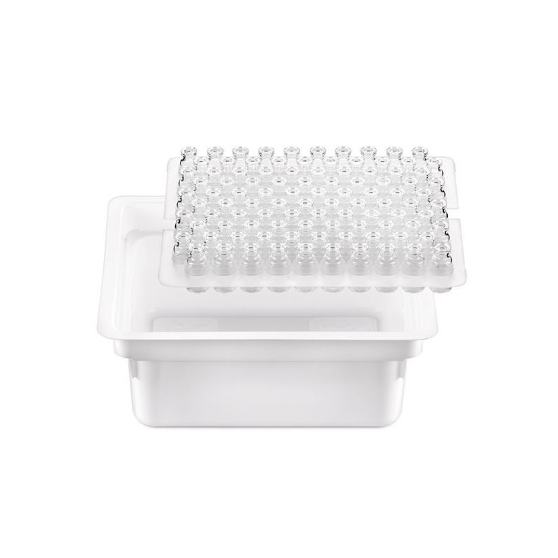 ISO 2R Clear Open Sterile Vials, RTU Small Nested Tray, Manual Fill, 100pc