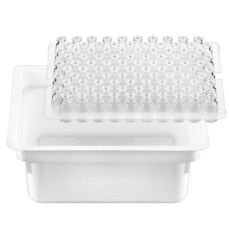 ISO 2R Clear Open Sterile Vials, RTU Small Nested Tray, Manual Fill, 100pc