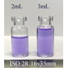 ISO 2R Clear Open Sterile Vials, RTU Small Nested Tray, Manual Fill, 100pc