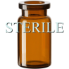 Sterile Open 6ml Vials, Amber Type 1 Glass, 22x40mm, Tray of 176