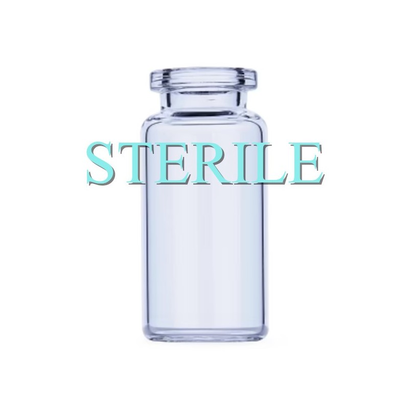 Sterile Open 10ml Vials, Clear Type 1 Glass, 24x50mm, Case of 435