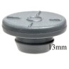 13mm Round Bottom Vial Stoppers, Bromobutyl Straight Plug, Bag of 1,000