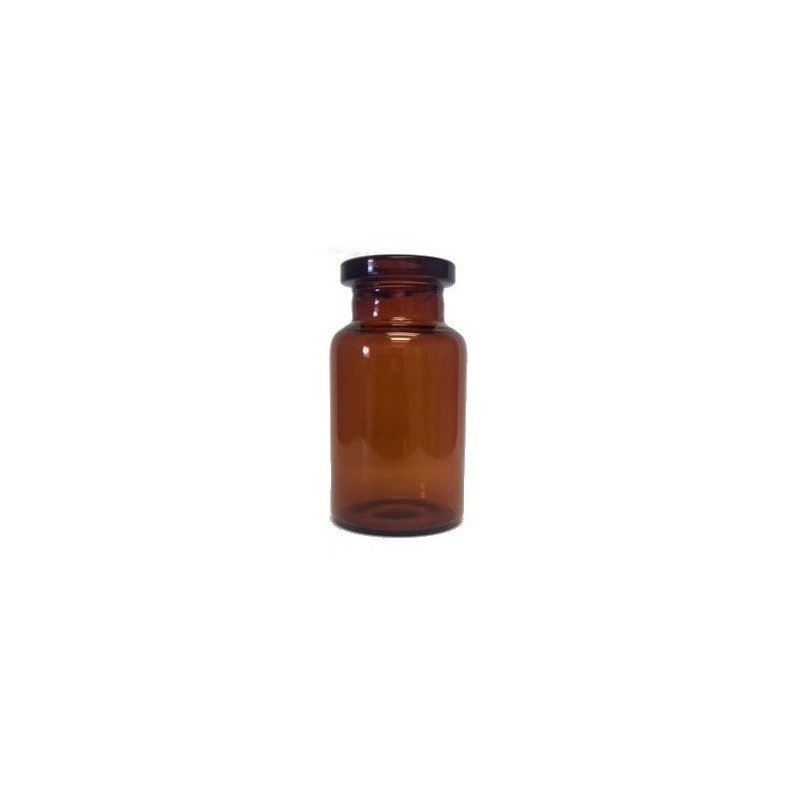 ISO 10R 10ml Amber Shorty Serum Vials, 24x45mm, tray of 165 pieces