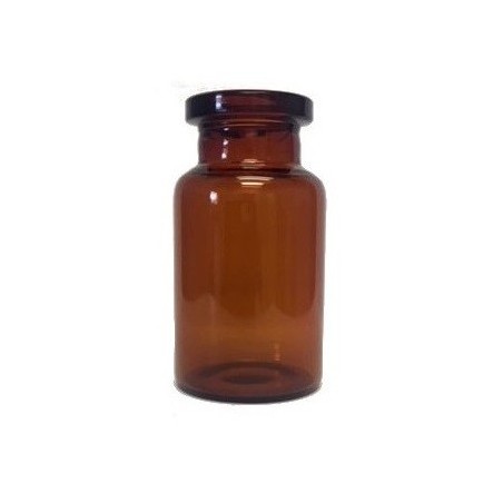 ISO 10R 10ml Amber Shorty Serum Vials, 24x45mm, tray of 165 pieces