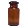 ISO 10R 10ml Amber Shorty Serum Vials, 24x45mm, tray of 165 pieces